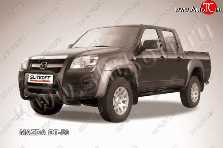 16 899 р. Кенгурятник d57 низкий  Mazda BT-50 (2006-2011) (Цвет: серебристый)  с доставкой в г. Санкт‑Петербург