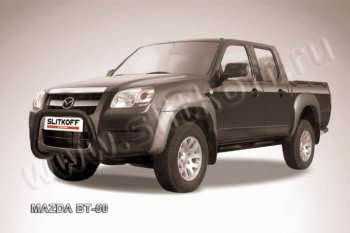 17 999 р. Кенгурятник d76 низкий мини Mazda BT-50 (2006-2011) (Цвет: серебристый)  с доставкой в г. Санкт‑Петербург. Увеличить фотографию 1