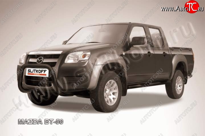 17 999 р. Кенгурятник d76 низкий мини Mazda BT-50 (2006-2011) (Цвет: серебристый)  с доставкой в г. Санкт‑Петербург