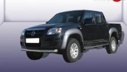 11 699 р. Одинарная защита переднего бампера диаметром 76 мм Slitkoff  Mazda BT-50 (2006-2011) (Нержавейка, Полированная)  с доставкой в г. Санкт‑Петербург. Увеличить фотографию 1