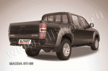 7 649 р. Уголки d76  Mazda BT-50 (2011-2015) (Цвет: серебристый)  с доставкой в г. Санкт‑Петербург. Увеличить фотографию 1