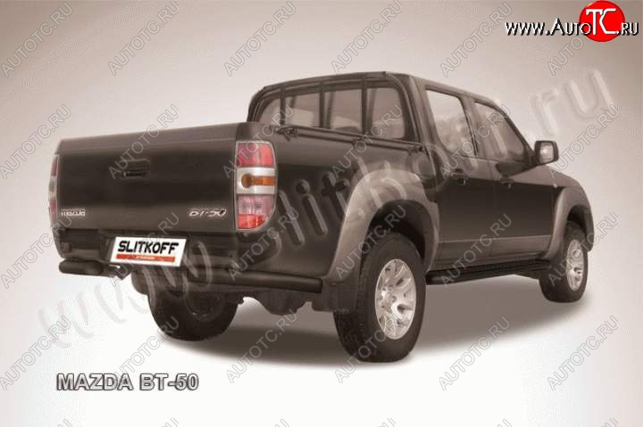 7 649 р. Уголки d76  Mazda BT-50 (2011-2015) (Цвет: серебристый)  с доставкой в г. Санкт‑Петербург