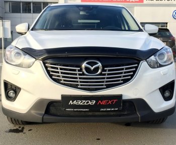 2 499 р. Дефлектор капота SIM Mazda CX-5 KE дорестайлинг (2011-2014)  с доставкой в г. Санкт‑Петербург. Увеличить фотографию 1