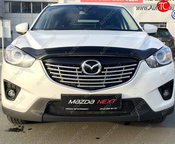 2 499 р. Дефлектор капота SIM  Mazda CX-5  KE (2011-2017) дорестайлинг, рестайлинг  с доставкой в г. Санкт‑Петербург