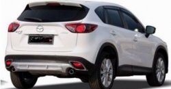 4 149 р. Накладка на задний бампер СТ v2 v2 Mazda CX-5 KE дорестайлинг (2011-2014) (Неокрашенная)  с доставкой в г. Санкт‑Петербург. Увеличить фотографию 2