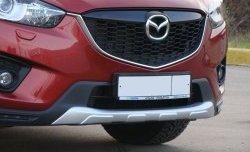 4 649 р. Накладка Sport Line на передний бампер Mazda CX-5 KE дорестайлинг (2011-2014) (Неокрашенная)  с доставкой в г. Санкт‑Петербург. Увеличить фотографию 2