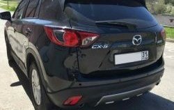 2 749 р. Накладка на задний бампер СТ v2 v2 Mazda CX-5 KE дорестайлинг (2011-2014) (Неокрашенная)  с доставкой в г. Санкт‑Петербург. Увеличить фотографию 2