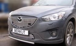 5 199 р. Декоративная вставка воздухозаборника Berkut (d16 мм) Mazda CX-5 KE дорестайлинг (2011-2014)  с доставкой в г. Санкт‑Петербург. Увеличить фотографию 1