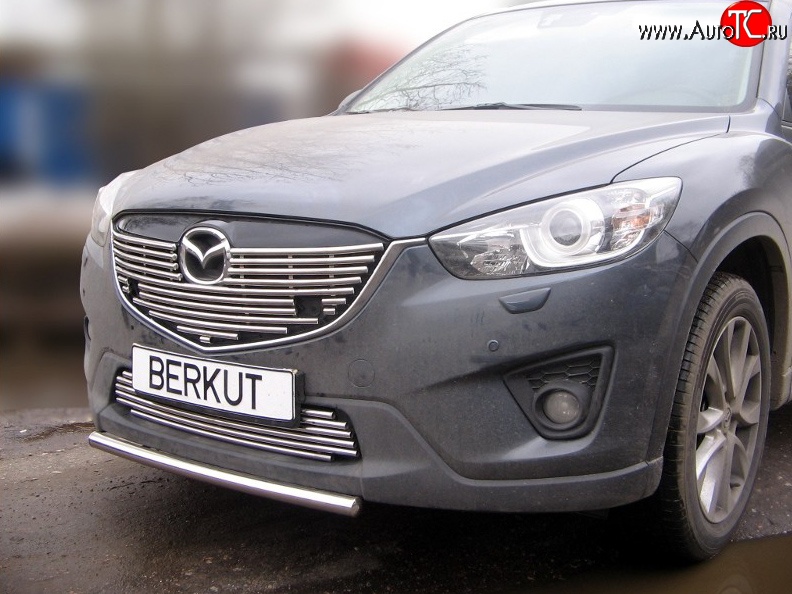 5 199 р. Декоративная вставка воздухозаборника Berkut (d16 мм) Mazda CX-5 KE рестайлинг (2015-2017)  с доставкой в г. Санкт‑Петербург