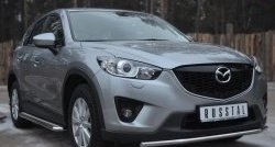 11 449 р. Одинарная защита переднего бампера диаметром 42 мм Russtal Mazda CX-5 KE рестайлинг (2015-2017)  с доставкой в г. Санкт‑Петербург. Увеличить фотографию 4