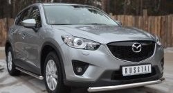 15 349 р. Одинарная защита переднего бампера диаметром 63 мм SLITKOFF Mazda CX-5 KE дорестайлинг (2011-2014)  с доставкой в г. Санкт‑Петербург. Увеличить фотографию 4