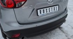 15 999 р. Защита заднего бампера (Ø63 мм уголки, нержавейка) SLITKOFF Mazda CX-5 KE дорестайлинг (2011-2014)  с доставкой в г. Санкт‑Петербург. Увеличить фотографию 2