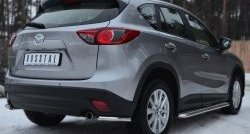 15 999 р. Защита заднего бампера (Ø63 мм уголки, нержавейка) SLITKOFF Mazda CX-5 KE дорестайлинг (2011-2014)  с доставкой в г. Санкт‑Петербург. Увеличить фотографию 3