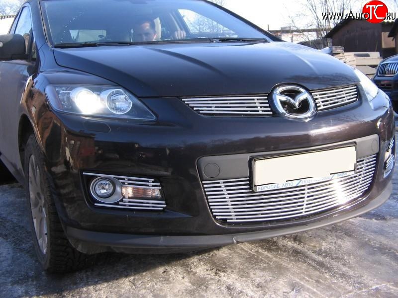 5 399 р. Декоративная вставка решетки радиатора Berkut  Mazda CX-7  ER (2010-2012) рестайлинг  с доставкой в г. Санкт‑Петербург