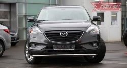 16 199 р. Защита переднего бампера одинарная Souz-96 Premium Long (d42) Mazda CX-9 TB 2-ой рестайлинг (2012-2015)  с доставкой в г. Санкт‑Петербург. Увеличить фотографию 2