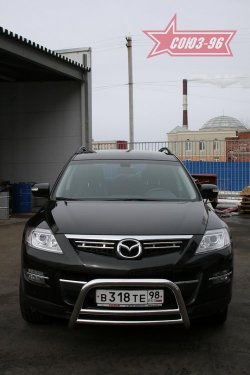 13 409 р. Защита переднего бампера (дорестайлинг) Souz-96 (d60) Mazda CX-9 TB дорестайлинг (2007-2009)  с доставкой в г. Санкт‑Петербург. Увеличить фотографию 2