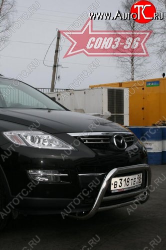 13 409 р. Защита переднего бампера (дорестайлинг) Souz-96 (d60) Mazda CX-9 TB дорестайлинг (2007-2009)  с доставкой в г. Санкт‑Петербург