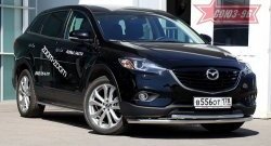 Защита переднего бампера одинарная рестайлинг Souz-96 (d60/42). Mazda CX-9 TB 2-ой рестайлинг (2012-2015)