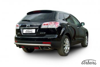 15 749 р. Защита заднего бампера Arbori (нержавейка, 1 труба d57 mm). Mazda CX-9 TB дорестайлинг (2007-2009)  с доставкой в г. Санкт‑Петербург. Увеличить фотографию 2