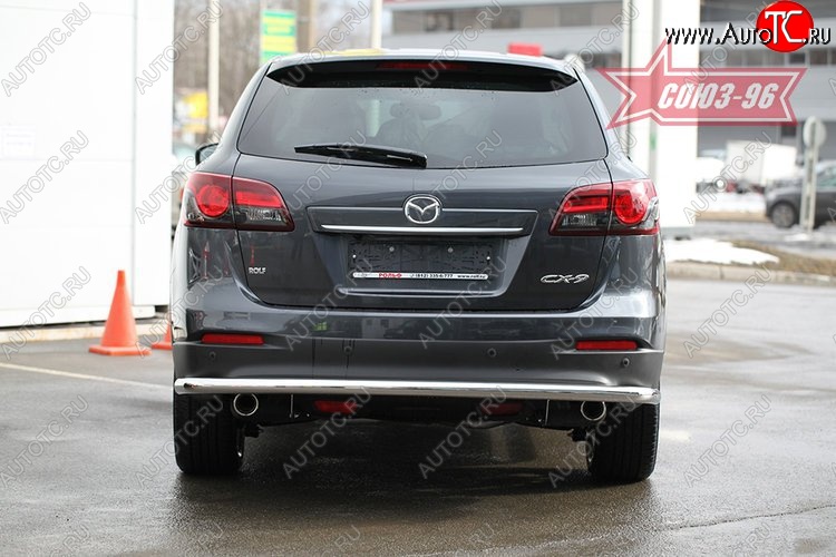 15 029 р. Защита заднего бампера рестайлинг Souz-96 (d60) Mazda CX-9 TB дорестайлинг (2007-2009)  с доставкой в г. Санкт‑Петербург