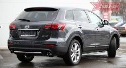 13 409 р. Защита заднего бампера из короткой трубы d42 Souz-96 Mazda CX-9 TB дорестайлинг (2007-2009)  с доставкой в г. Санкт‑Петербург. Увеличить фотографию 1