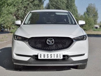 9 899 р. Защита переднего бампера (Ø42 мм, нержавейка) Russtal Mazda CX-5 KF (2016-2024)  с доставкой в г. Санкт‑Петербург. Увеличить фотографию 2