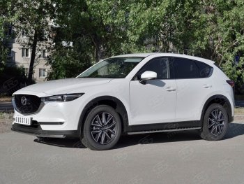 9 899 р. Защита переднего бампера (Ø42 мм, нержавейка) Russtal Mazda CX-5 KF (2016-2024)  с доставкой в г. Санкт‑Петербург. Увеличить фотографию 3