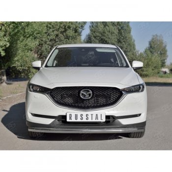 12 499 р. Одинарная защита переднего бампера Russtal диаметром 63 мм Mazda CX-5 KF (2016-2024)  с доставкой в г. Санкт‑Петербург. Увеличить фотографию 3