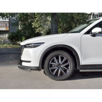 13 999 р. Защита переднего бампера (2 трубыØ63 и 42 мм, нержавейка) Russtal Mazda CX-5 KF (2016-2024)  с доставкой в г. Санкт‑Петербург. Увеличить фотографию 1