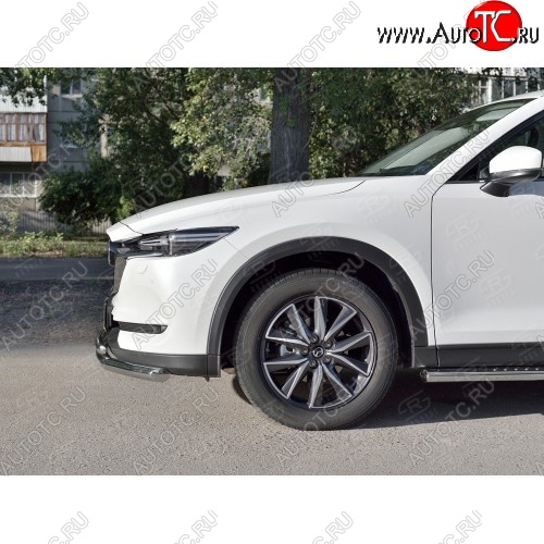 13 999 р. Защита переднего бампера (2 трубыØ63 и 42 мм, нержавейка) Russtal Mazda CX-5 KF (2016-2024)  с доставкой в г. Санкт‑Петербург