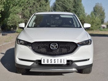 14 999 р. Защита переднего бампера из овальной трубы диаметром 75x42 мм Russtal Mazda CX-5 KF (2016-2024)  с доставкой в г. Санкт‑Петербург. Увеличить фотографию 2