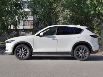 21 749 р. Широкая защита порогов с трубой диаметром 42 мм Russtal v1 Mazda CX-5 KF (2016-2024)  с доставкой в г. Санкт‑Петербург. Увеличить фотографию 3