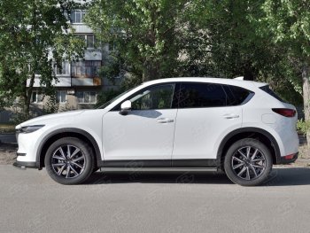 16 299 р. Защита порогов из круглой трубы диаметром 63 мм Russtal v2 Mazda CX-5 KF (2016-2024)  с доставкой в г. Санкт‑Петербург. Увеличить фотографию 3