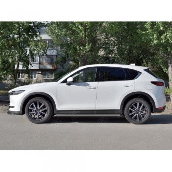 17 299 р. Защита порогов из круглой трубы диаметром 63 мм Russtal v3 Mazda CX-5 KF (2016-2024)  с доставкой в г. Санкт‑Петербург. Увеличить фотографию 2