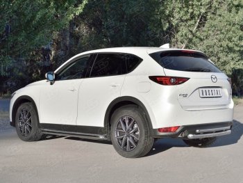 18 499 р. Защита заднего бампера (Ø63 и 42 мм, нержавейка) SLITKOFF Mazda CX-5 KF (2016-2024)  с доставкой в г. Санкт‑Петербург. Увеличить фотографию 3