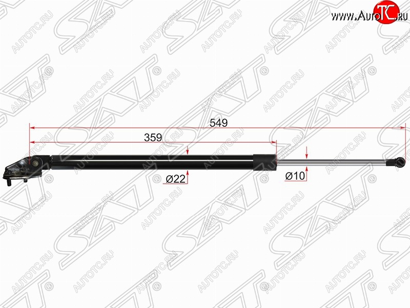 769 р. Правый упор крышки багажника SAT (газовый)  Mazda CX-7  ER (2006-2012) дорестайлинг, рестайлинг  с доставкой в г. Санкт‑Петербург