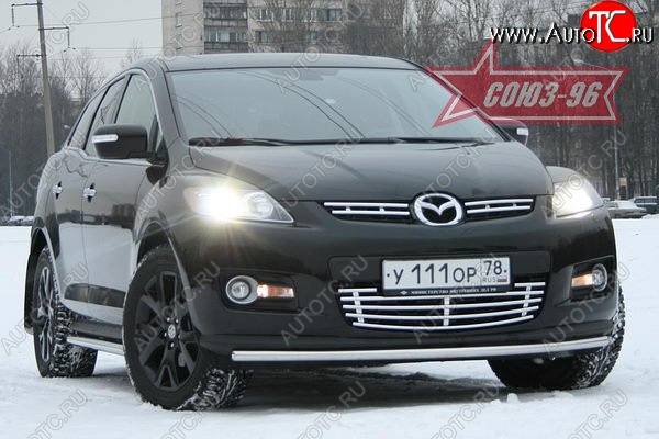 10 664 р. Защита переднего бампера d 42 Mazda CX-7 ER дорестайлинг (2006-2010)  с доставкой в г. Санкт‑Петербург