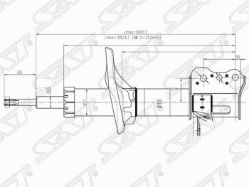 3 179 р. Правый амортизатор задний SAT  Mazda 323/Familia  седан - Premacy  с доставкой в г. Санкт‑Петербург. Увеличить фотографию 1