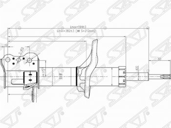 2 679 р. Левый амортизатор задний SAT  Mazda 323/Familia  седан - Premacy  с доставкой в г. Санкт‑Петербург. Увеличить фотографию 1