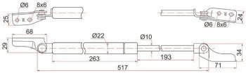 899 р. Левый газовый упор крышки багажника SAT  Mazda Premacy (1999-2004)  с доставкой в г. Санкт‑Петербург. Увеличить фотографию 1