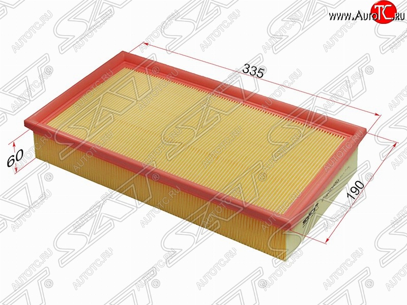 369 р. Фильтр воздушный двигателя SAT (335х190х60 mm)  Mercedes-Benz E-Class  W210 (1996-2003) дорестайлинг седан, дорестайлинг универсал, седан рестайлинг, универсал рестайлинг  с доставкой в г. Санкт‑Петербург