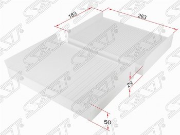 499 р. Фильтр салонный SAT (комплект, 263х183х50/29 mm)  Mercedes-Benz CL class  C216 - S class  W221  с доставкой в г. Санкт‑Петербург. Увеличить фотографию 1