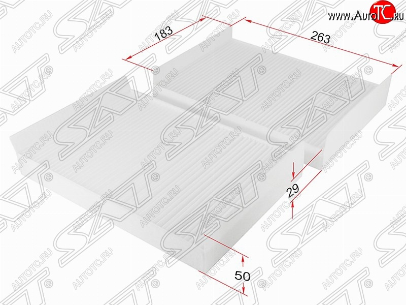 499 р. Фильтр салонный SAT (комплект, 263х183х50/29 mm)  Mercedes-Benz CL class  C216 - S class  W221  с доставкой в г. Санкт‑Петербург