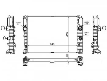 Радиатор двигателя SAT (пластинчатый, МКПП, DIESEL)  CLS class  C219, E-Class  W211