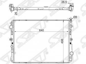 8 249 р. Радиатор двигателя (пластинчатый, МКПП/АКПП) SAT  Mercedes-Benz E-Class ( W213,  S213) - S class  W222  с доставкой в г. Санкт‑Петербург. Увеличить фотографию 1