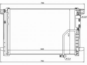 Радиатор кондиционера SAT  C-Class  W204, CLS class  C218, E-Class  W212, GLK class  X204, SLK class  R172