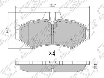 999 р. Колодки тормозные задние SAT Mercedes-Benz Sprinter W906 рестайлинг (2014-2018)  с доставкой в г. Санкт‑Петербург. Увеличить фотографию 1