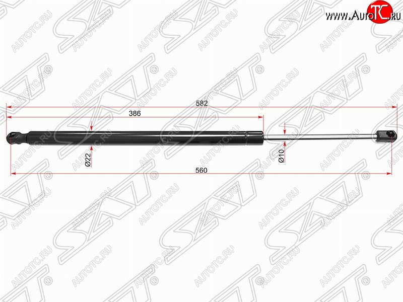 639 р. Газовый упор крышки багажника SAT  Mercedes-Benz ML class  W164 (2005-2011) дорестайлинг, рестайлинг  с доставкой в г. Санкт‑Петербург