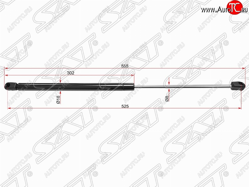 569 р. Правый газовый упор крышки багажника SAT  Mercedes-Benz A class  W176 (2012-2015) дорестайлинг, хэтчбэк 5 дв.  с доставкой в г. Санкт‑Петербург