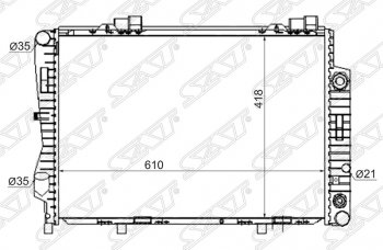 Радиатор двигателя (пластинчатый, 2.8/3.6, АКПП) SAT  C-Class ( S202,  W202), CLK class  W208